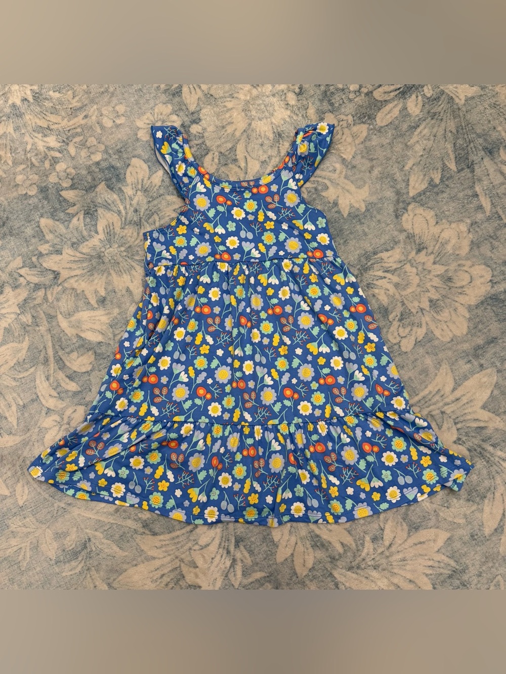 Members mark Girls Blue Floral Ruffle Sundress size XS